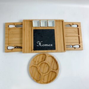 Bamboo Cheese Board Set